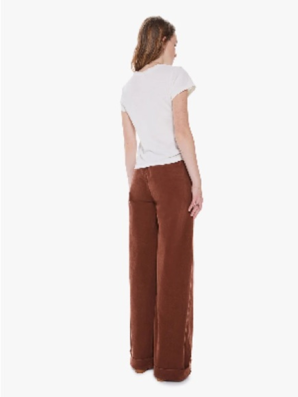 MOTHER Wide-Leg Cuffed Pants in Friar Brown - Picture 3 of 12